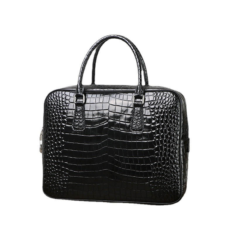 Crocodile Belly Pattern Men'S Classic Handbag Business Briefcase Large Capacity Men'S Bag Computer Bag Men'S Business Style
