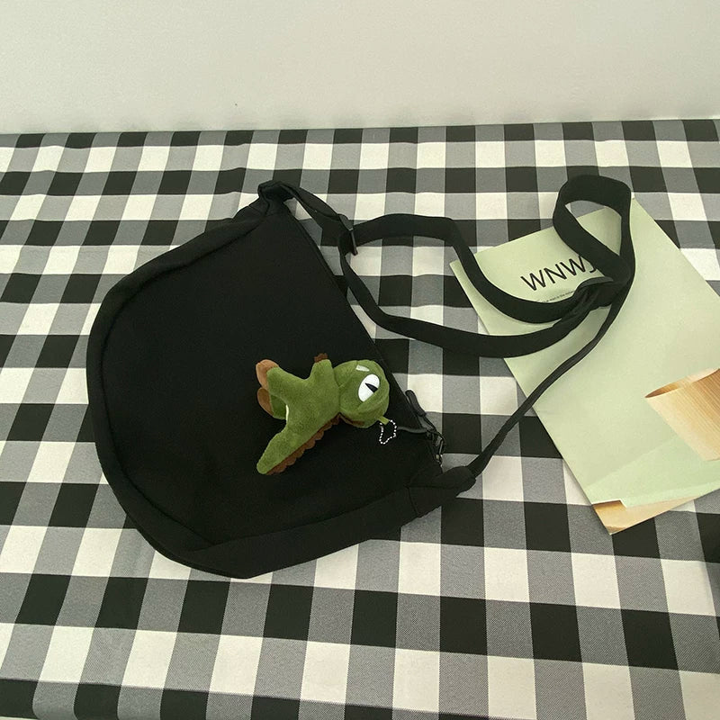 Durable Canvas Messenger Bag - Versatile Multi-Pocket Sling Bag for Students & Daily Commute