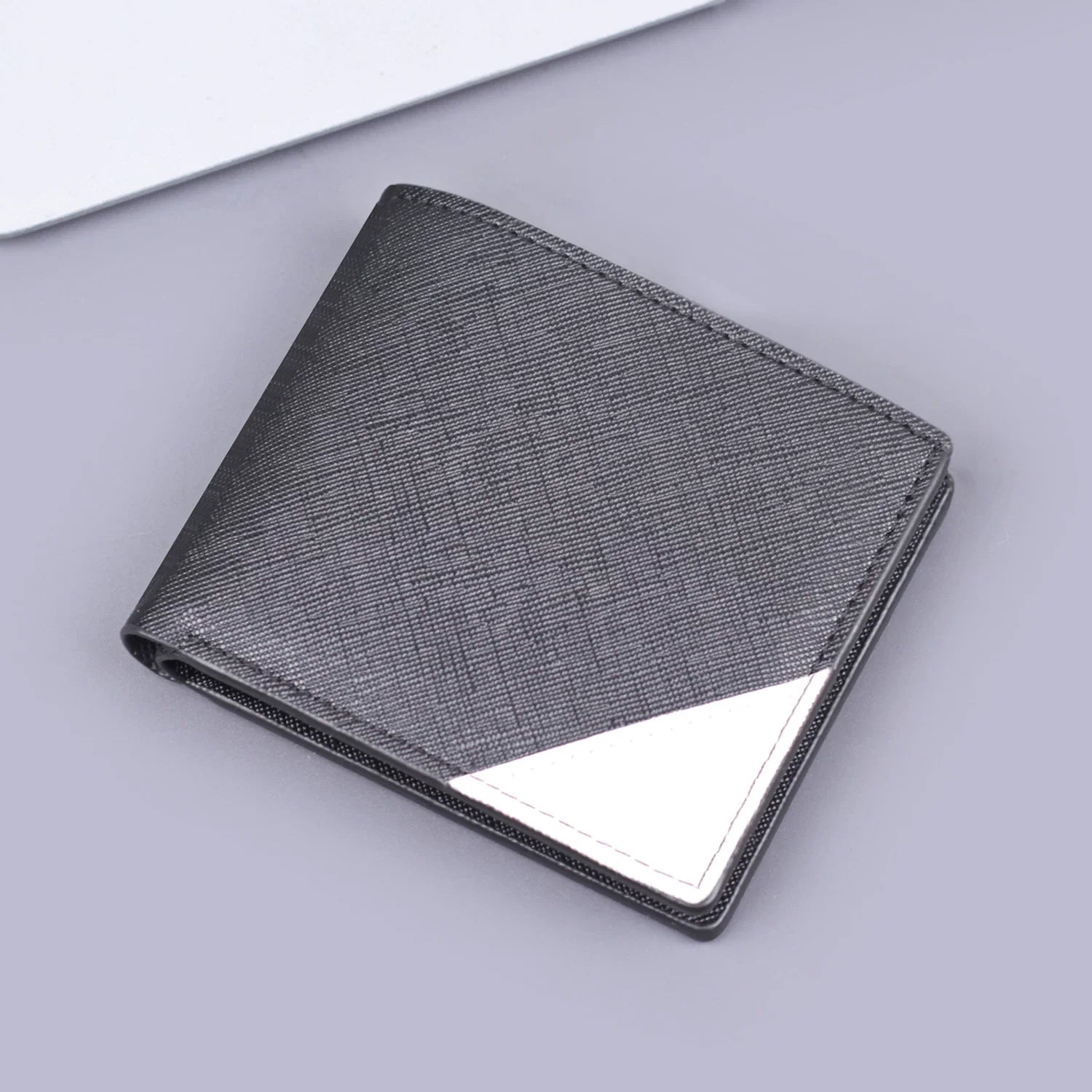 Men’s Retro Bifold Wallet - Slim Multi-Card Slot Business Billfold - Genuine Leather Texture Casual Purse for Professionals & Students