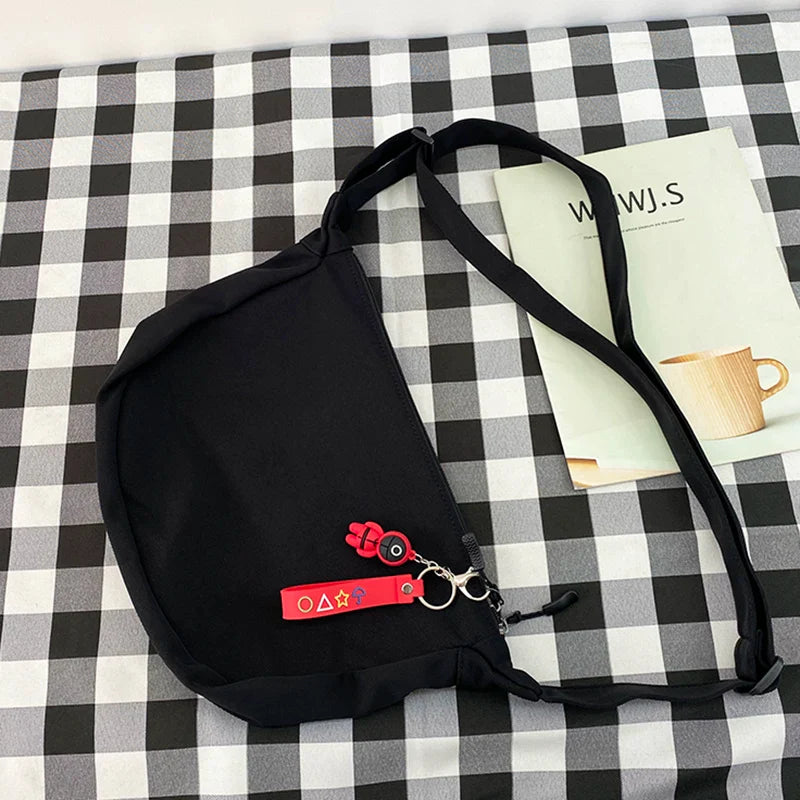 Durable Canvas Messenger Bag - Versatile Multi-Pocket Sling Bag for Students & Daily Commute