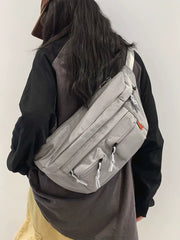 Water-Resistant Oxford Chest Rig - Large Capacity Functional Sling Bag for Cycling, Hiking & Urban Techwear