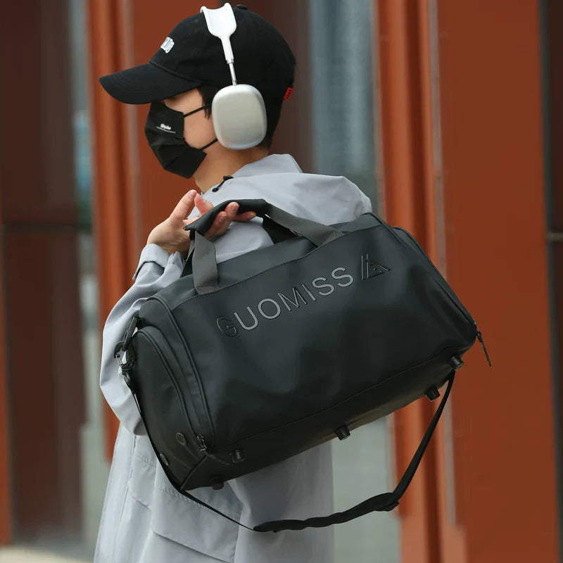 Waterproof Travel Duffel Bag with Shoe Compartment and Wet/Dry Separation Large Capacity Weekender Bag and Gym Pack for Men and Women