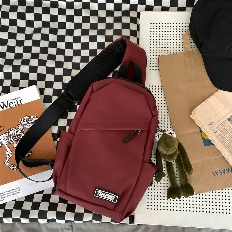 Minimalist Urban Sling Bag - Large Capacity Water-Resistant Crossbody Chest Pack for Men & Boys