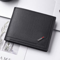 Retro Slim Men's Bifold Wallet: Vintage Full-Grain Style Multi-Card Organizer for Business & Young Professionals