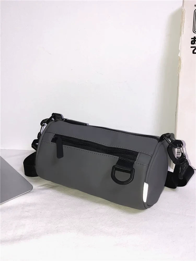 Cylindrical Men’s Sling Bag - Trendy Urban Shoulder Pack for Summer & Travel Essentials