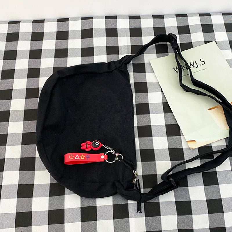 Durable Canvas Messenger Bag - Versatile Multi-Pocket Sling Bag for Students & Daily Commute