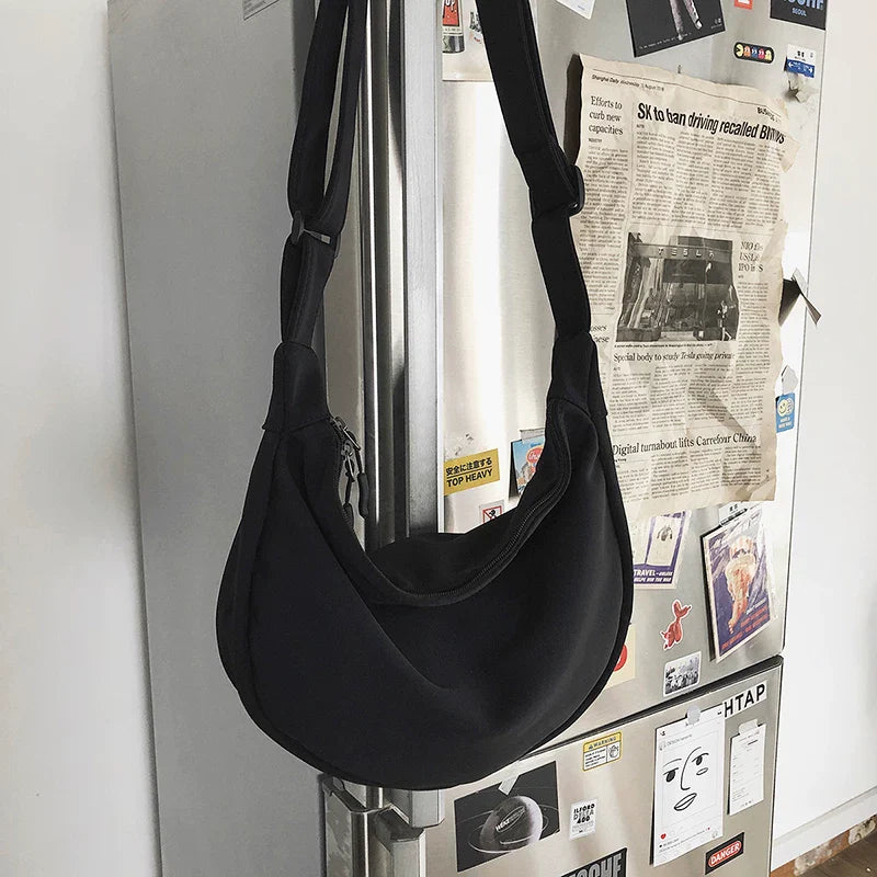 Durable Canvas Messenger Bag - Versatile Multi-Pocket Sling Bag for Students & Daily Commute
