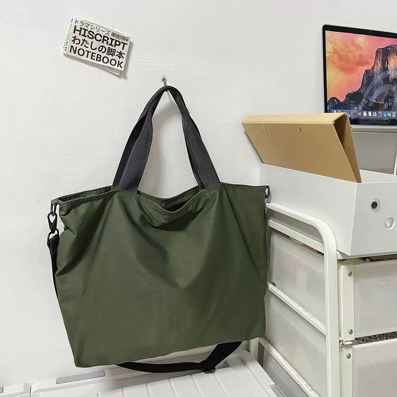 Water-Resistant Nylon Messenger Bag - Multi-Pocket Commuter Sling for Work, Fitness & Daily Travel