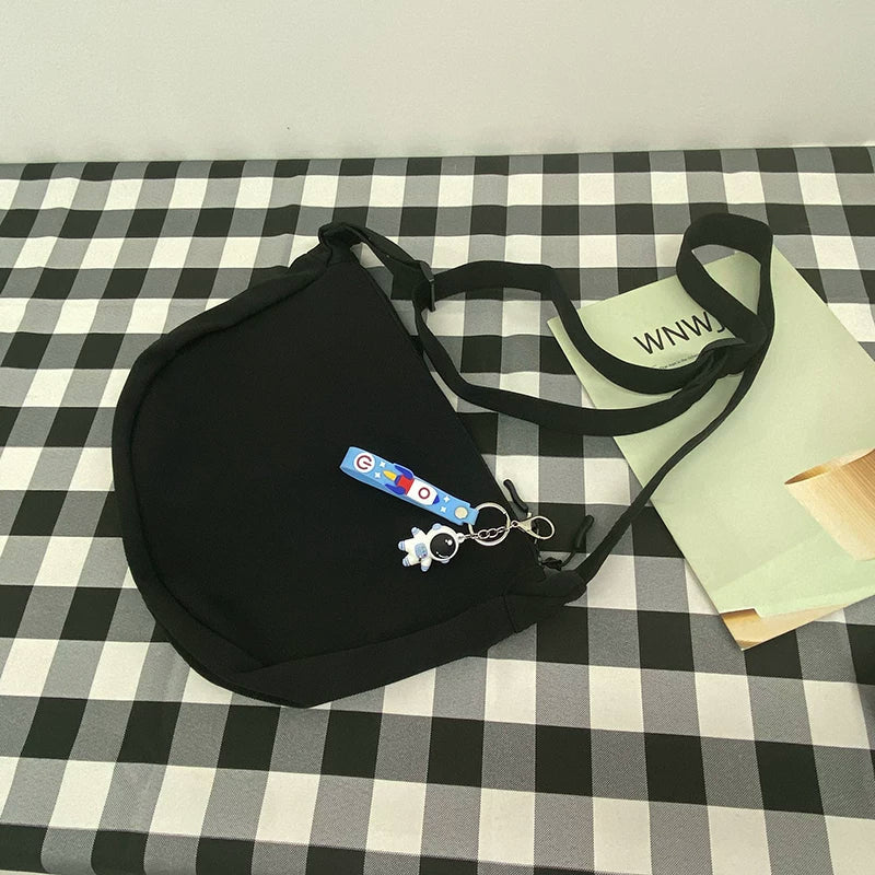 Durable Canvas Messenger Bag - Versatile Multi-Pocket Sling Bag for Students & Daily Commute