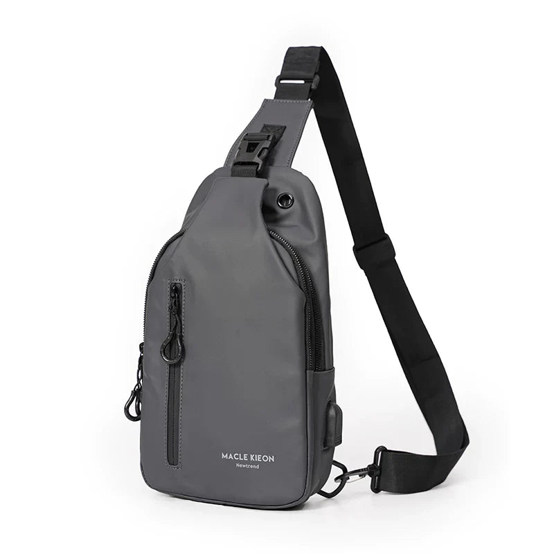 Waterproof Tactical Sling Bag for Men Durable Crossbody Chest Pack Slim Urban Shoulder Bag for Commuting Travel and Daily Use