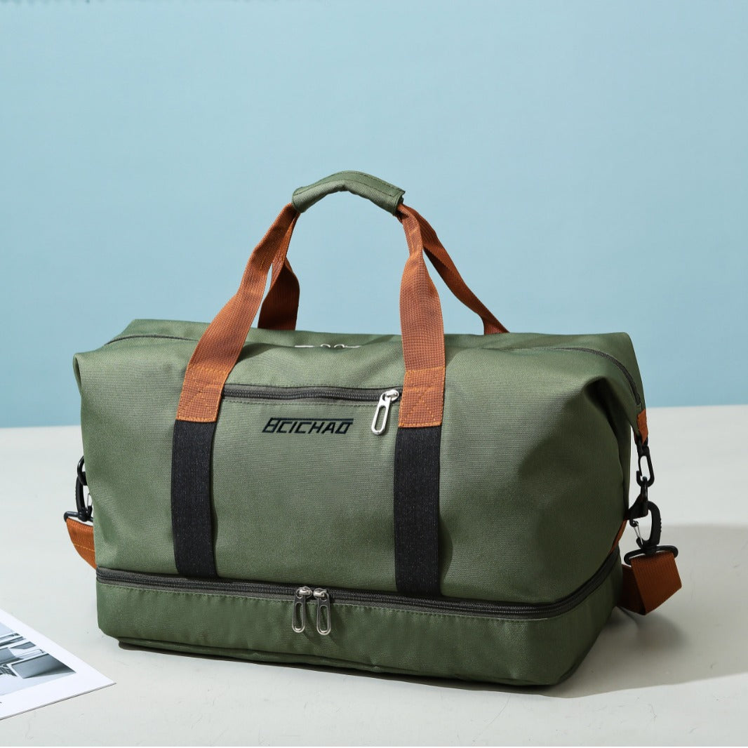 Water-Resistant Weekender Bag with Shoe Compartment - Large Capacity Travel Duffel for Business Trips, Gym, and Carry-On Boarding