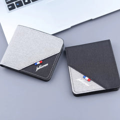 Men’s Ultra-Slim Canvas Bifold - Durable Lightweight Fabric Card Holder & Minimalist Wallet for Students & Young Professionals