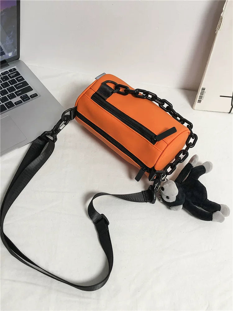 Cylindrical Men’s Sling Bag - Trendy Urban Shoulder Pack for Summer & Travel Essentials