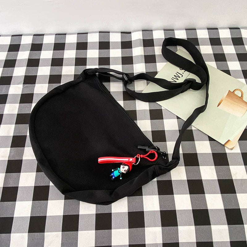 Durable Canvas Messenger Bag - Versatile Multi-Pocket Sling Bag for Students & Daily Commute