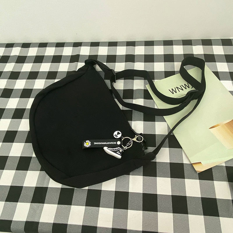 Durable Canvas Messenger Bag - Versatile Multi-Pocket Sling Bag for Students & Daily Commute