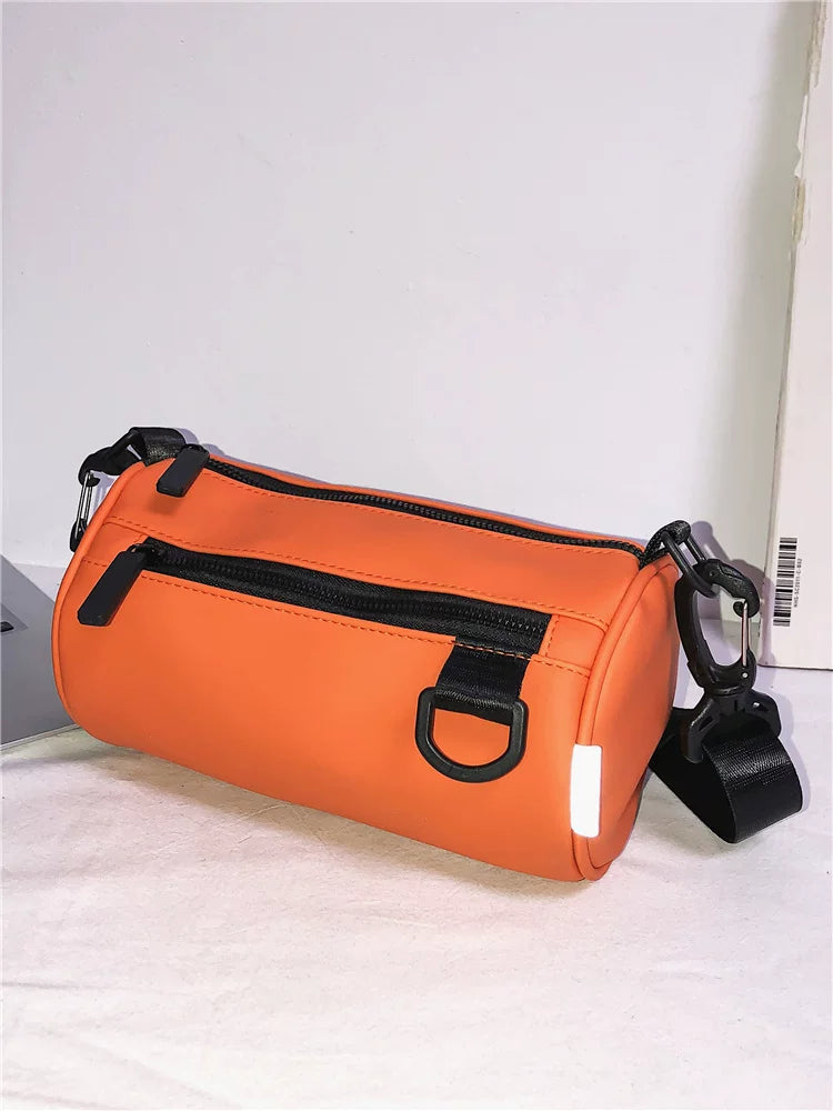Cylindrical Men’s Sling Bag - Trendy Urban Shoulder Pack for Summer & Travel Essentials