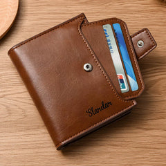 Minimalist Men's Vertical Wallet: Youthful Korean-Style Slim Bifold with Creative Multi-Card Slots for Students & Daily Use