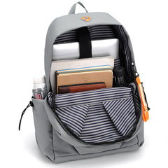 Backpack Men'S Large Capacity Business Travel Computer Backpack Junior High School College Student Bag Waterproof Casual Simple