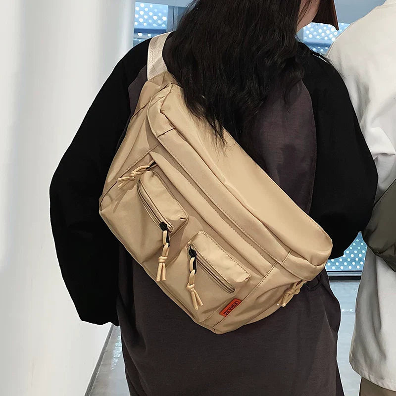 Water-Resistant Oxford Chest Rig - Large Capacity Functional Sling Bag for Cycling, Hiking & Urban Techwear