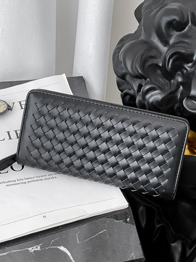 Plaid Long Wallet: Multi-Card Phone Bag & Large Capacity Clutch with Zippered Coin Purse