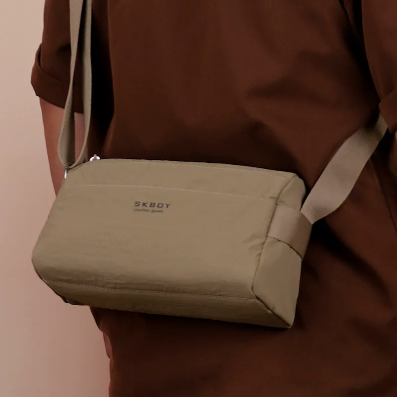 Water-Resistant Oxford Crossbody Bag - Large Capacity Men's Shoulder Sling for Commuting & Travel