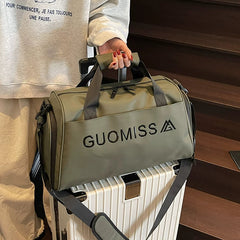 Waterproof Travel Duffel Bag with Shoe Compartment and Wet/Dry Separation Large Capacity Weekender Bag and Gym Pack for Men and Women