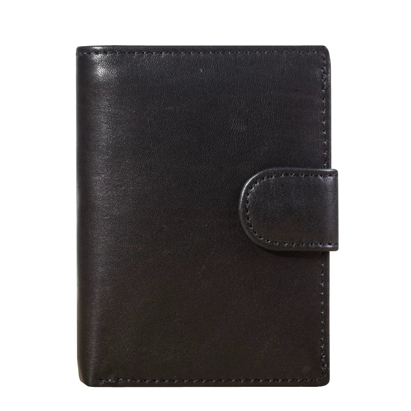 Crazy Horse Leather Handmade Genuine Leather Wallet Men'S Retro Large Capacity Anti-Rfid Theft Wallet Simple Multi-Card Slot Wallet