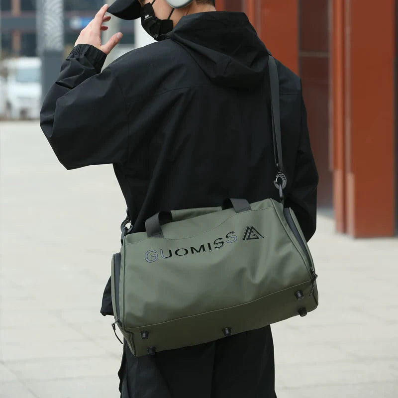 Waterproof Travel Duffel Bag with Shoe Compartment and Wet/Dry Separation Large Capacity Weekender Bag and Gym Pack for Men and Women