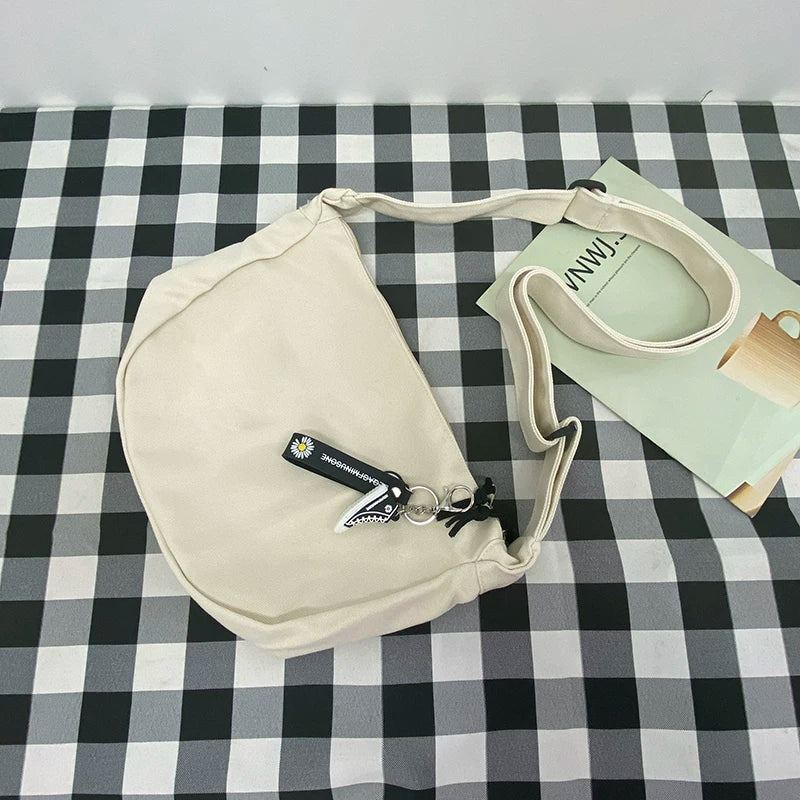 Durable Canvas Messenger Bag - Versatile Multi-Pocket Sling Bag for Students & Daily Commute