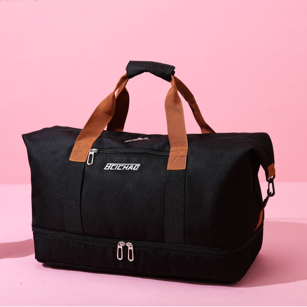 Water-Resistant Weekender Bag with Shoe Compartment - Large Capacity Travel Duffel for Business Trips, Gym, and Carry-On Boarding