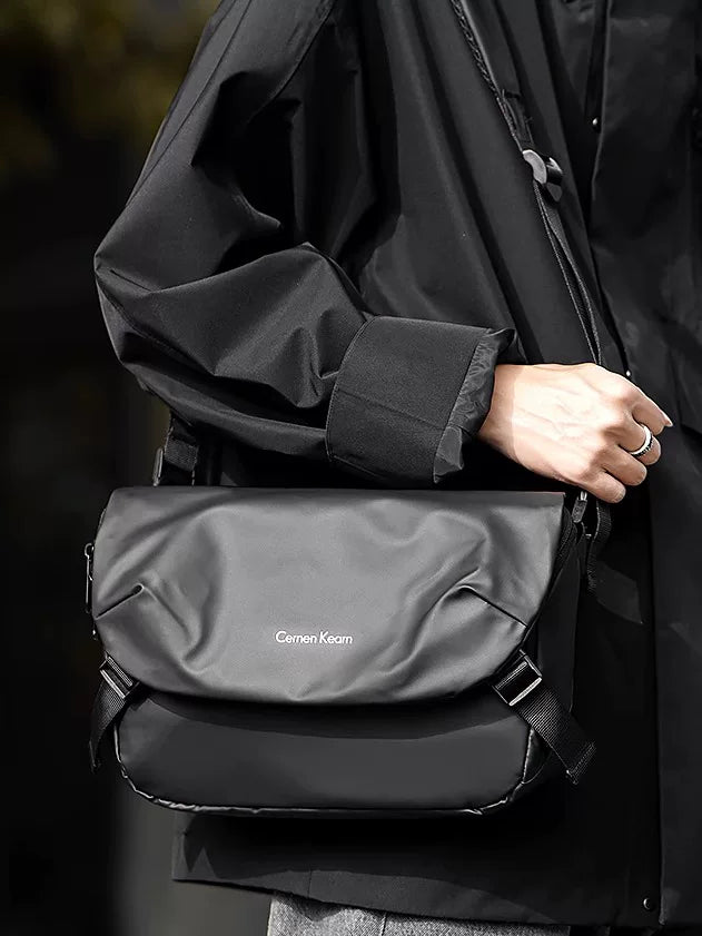 Waterproof Oxford Canvas Small Square Bag Japanese Streetwear Style Crossbody Shoulder Bag for Men and Women Minimalist Urban Commuter Sling