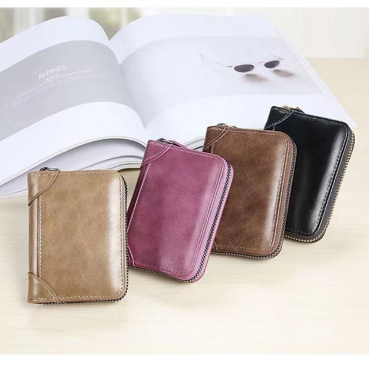 Elite Men's RFID-Blocking Card Case: Genuine Leather Texture Anti-Theft Slim Wallet with High-Capacity Multi-Slot Organizer