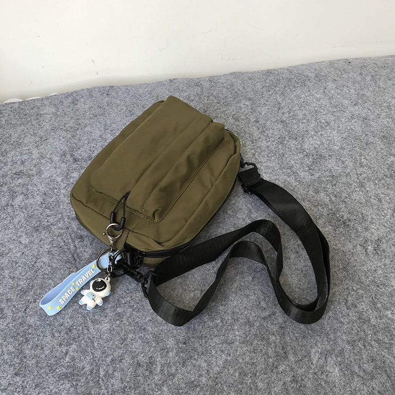 Minimalist Waterproof Crossbody Sling Bag Japanese Streetwear Small Square Shoulder Bag for Men and Women Versatile Urban Messenger Pack