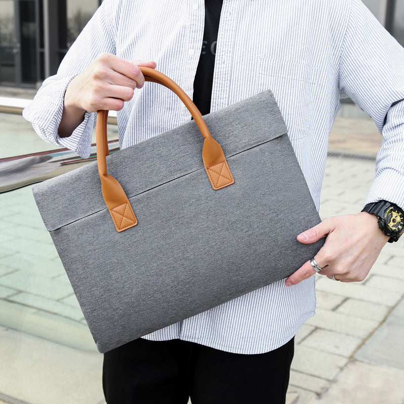 Cross-Border New Fashion Laptop Bag Business 15.6 Laptop Bag Light And Simple Men'S Briefcase