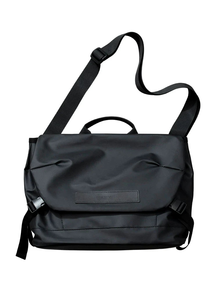 Water-Resistant Oxford Messenger Bag - Durable Cycling Sling & Large Capacity Workwear Shoulder Pack
