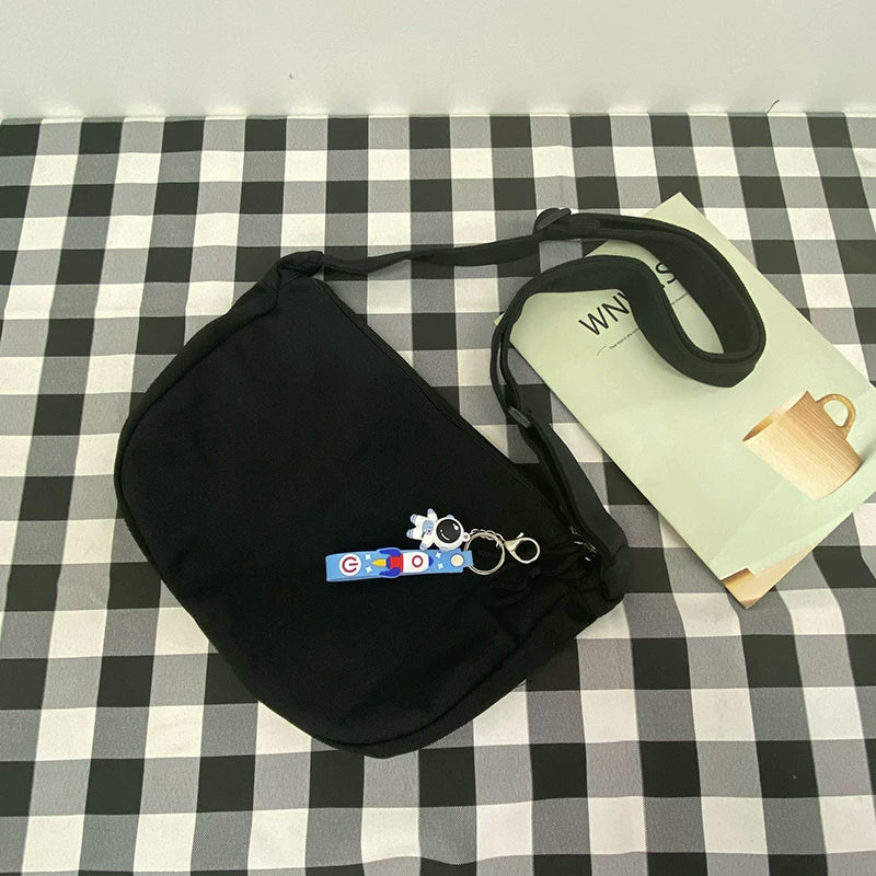 Durable Canvas Messenger Bag - Versatile Multi-Pocket Sling Bag for Students & Daily Commute