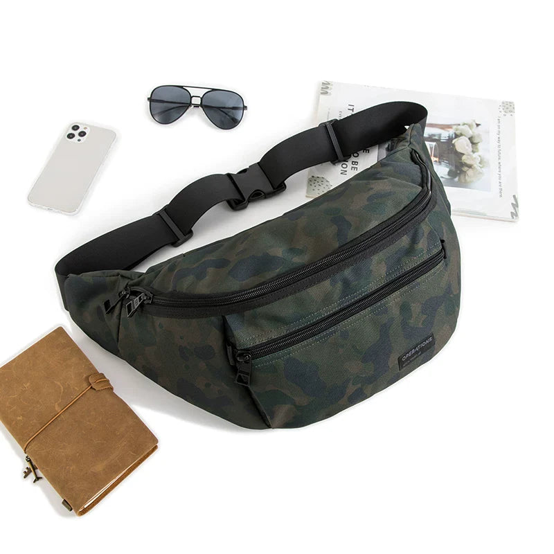 Waterproof Men’s Sling Bag - Large Capacity Tactical Chest Pack for Cycling, Travel & Urban Streetwear