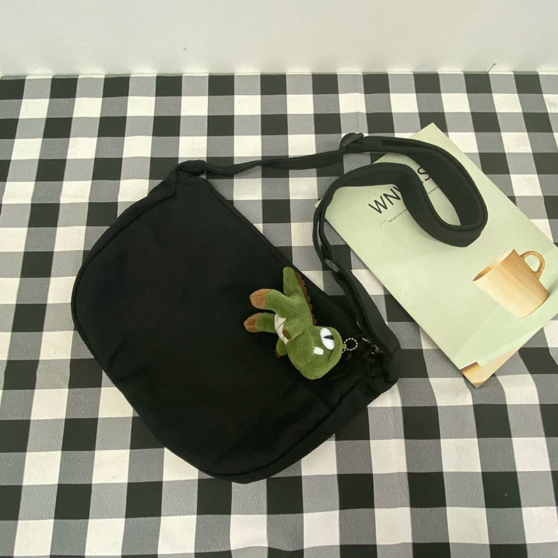 Durable Canvas Messenger Bag - Versatile Multi-Pocket Sling Bag for Students & Daily Commute