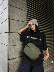 Minimalist Waterproof Oxford Messenger Bag - Lightweight Japanese-Style Crossbody Sling for Sports, Commuting & Daily Use