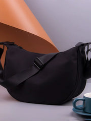 Large Capacity Oxford Cloth "Dumpling" Crossbody Bag - Minimalist Casual Shoulder Sling for Men & Boys