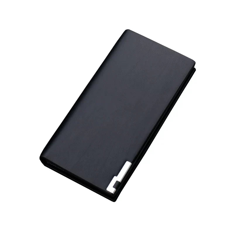 Men'S Wallet, Long Wallet With Rim, Korean Style Men'S Multi-Card Slot Ticket Holder That Can Hold Mobile Phone, Thickened Clutch