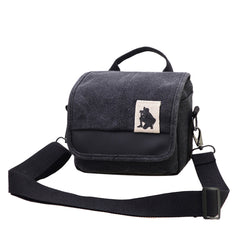 Retro Canvas Mirrorless Camera Bag — Professional Shoulder Messenger Case — Water-Resistant Padded Bag for Canon, Fujifilm, and Telephoto Digital Cameras