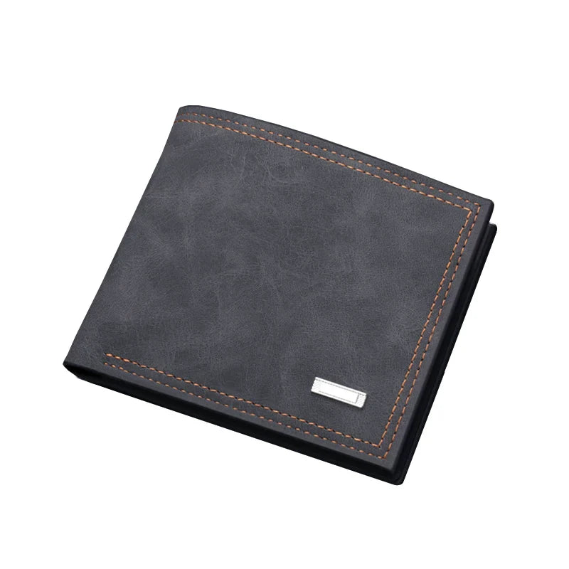 Wallet For Men, Short, Multi-Card Slots, Trendy Brand With Zipper, Large Capacity Folding Simple Wallet, Student Wallet, Retro Ticket Holder