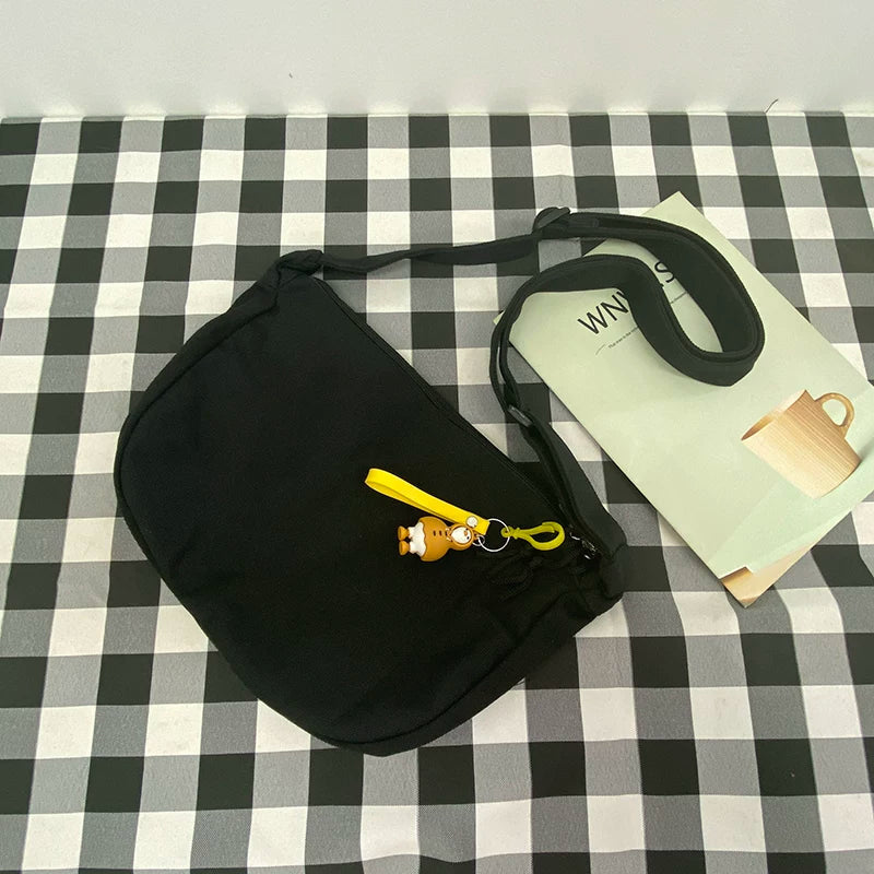 Durable Canvas Messenger Bag - Versatile Multi-Pocket Sling Bag for Students & Daily Commute